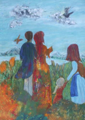 Familienausflug 55 x 75