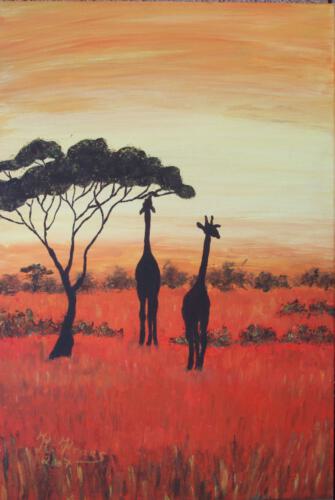 Abend in der Savanne 40 x 60
